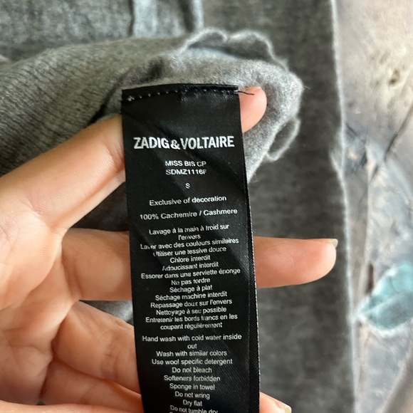 ZADIG & VOLTAIRE Girls Cashmere “KARMA” Sweater - Picture 9 of 16